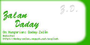zalan daday business card